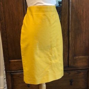 Yellow pencil skirt- J Crew 6
